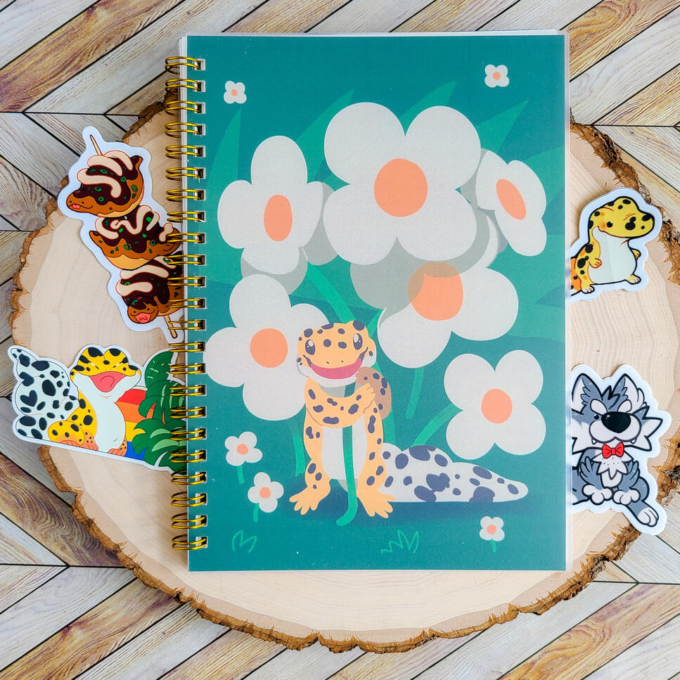 Gecko Flower Reusable Stickerbook