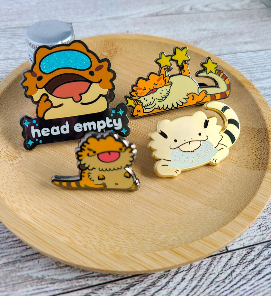 Bearded Dragon Enamel Pins